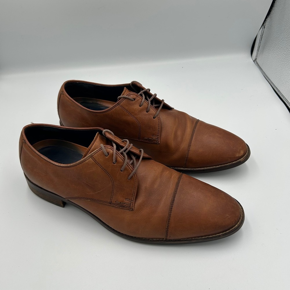 Cole Haan Cap Toe Derby Mens 10.5 Brown Leather Grand.OS C11632
